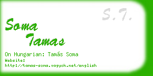 soma tamas business card