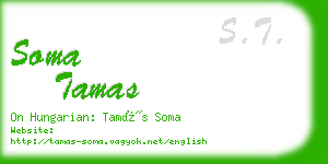 soma tamas business card